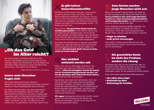 Folder_Rente_2 »Ohne Angst alt werden«